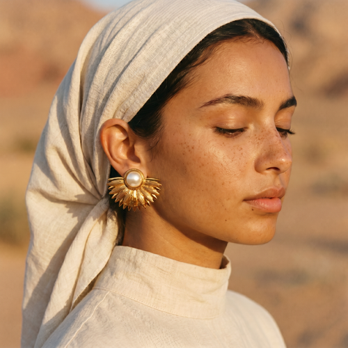 The Sun-ray Pearl Studs