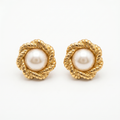 The Pearl Halo Studs